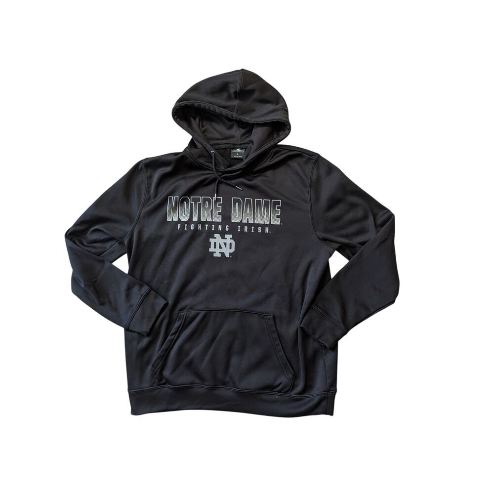 Colosseum Men's Notre Dame Fighting Irish Black Pullover Hoodie Sweatshirt Large